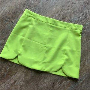 Ruble Scalloped Side Woven Mini Skirt